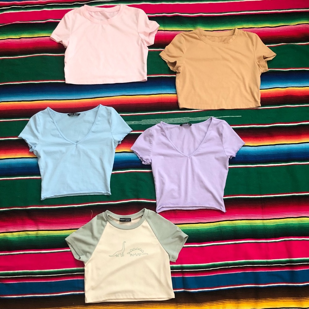 SHEIN Crop Top LOT of 5- ALL SIZE SMALL (4)
